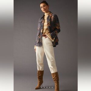 Pilcro Floral Utility Oversized Button-Down Shacket